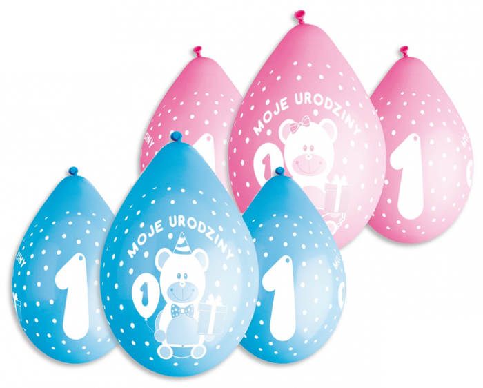 Balony Gemar wiszące "Moje 1 Urodziny" ROCZEK kolor do wyboru