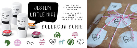 Pieczątka samotuszująca Little NIO - konie