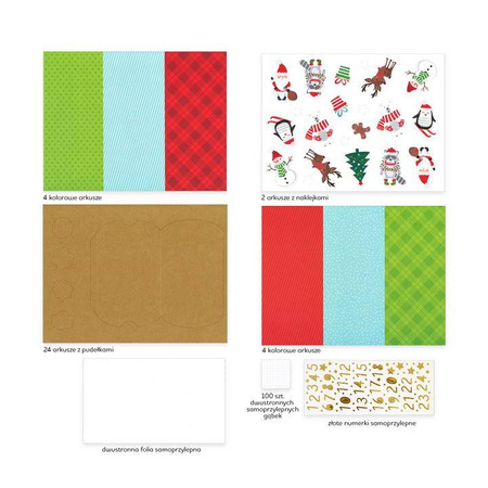 Kalendarz Adwentowy Pudełeczka poduszki 24 szt. DIY