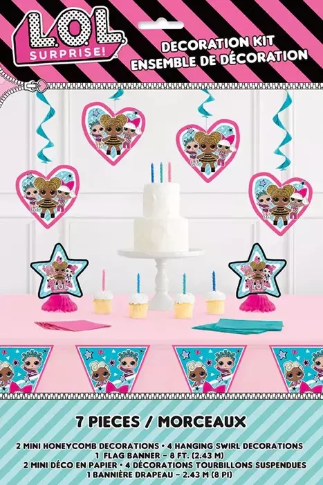 Zestaw dekoracji LOL Surprise girlanda baner 7 szt.