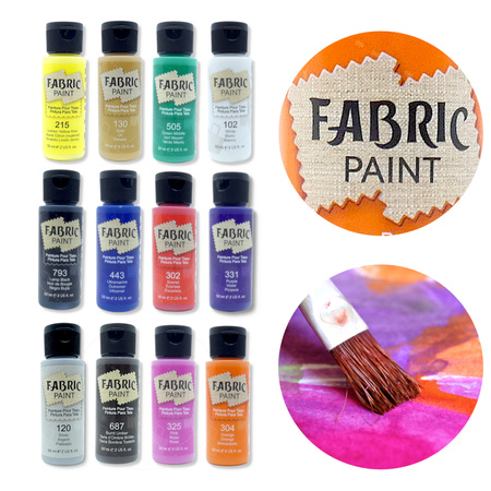 Zestaw farb do tkanin jasnych i ciemnych 12x59 ml