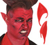 Sztuczne Uszy diabła demona lateksowe czerwone
