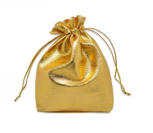 Woreczki woreczek metaliczny do pakowania prezentów ZŁOTY 10x13 cm