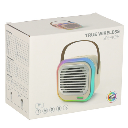 Zestaw do karaoke głośnik XL Bluetooth 2 mikrofony USB LED 10W niebieski