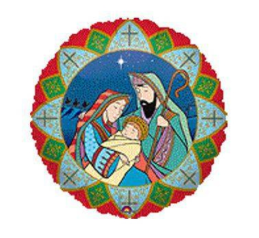 Boże Narodzenie okrągły balon foliowy 18''