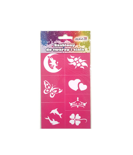 Szablony do tatuaży brokatowych ZESTAW 7 szt. mix