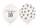 Balon lateksowy pastelowy Happy 18 1 sztuka 12 cali 30 cm Pastel Off-white z nadrukiem