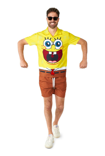 Strój męski SPONGEBOB krótki rękaw spodenki
