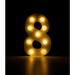 Świecąca Cyfra LED "8" Light Letter, drewniana biała 17x12 cm