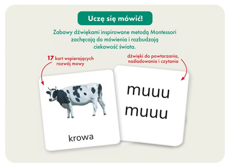 Montessori Dźwięki KARTY OBRAZKOWE 1-3