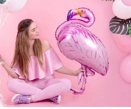 Flaming różowy balon foliowy 70x 95cm