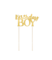 Topper na tort urodzinowy Birthday Boy złoty