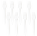 Widelce wielorazowe białe, z tworzywa sztucznego 18 cm zestaw 8 sztuk