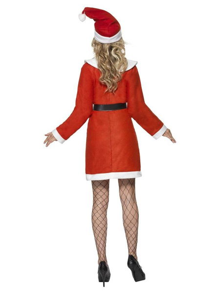 PANI MIKOŁAJ sukienka z pomponami damski strój dla dorosłych