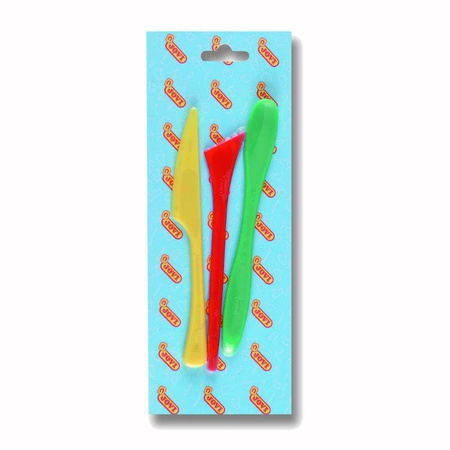 Nożyki 3 sztuki do modelowania kolorowe JOVI szpatułki