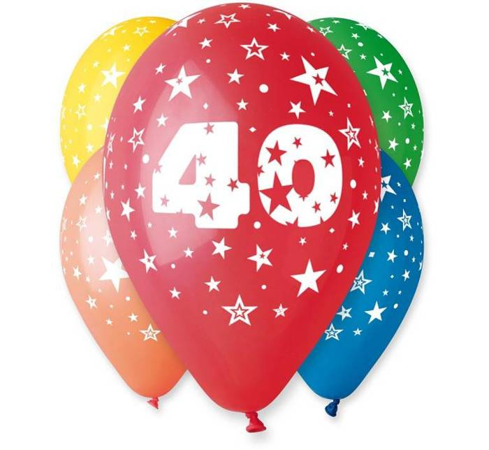 Balon Gemar 12 cali 5 szt Liczba