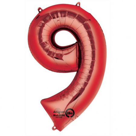 Balon foliowy Anagram Maxi Cyfra Czerwony