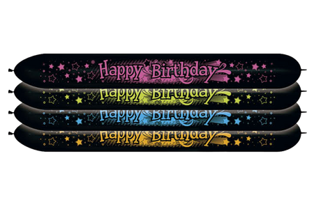 Balon do modelowania LOL660 Sempertex Happy Birthday Neon 3 szt
