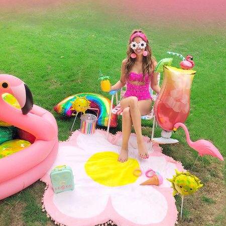 Drink z lodem szklanka balon foliowy 50 cm x 104 cm