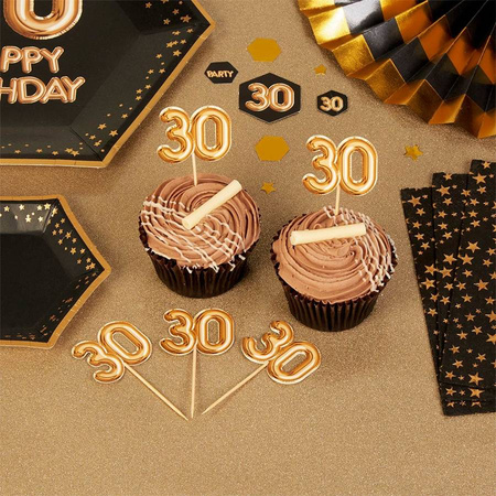 Pikery toppery na urodziny dekoracje na tort 20 szt.