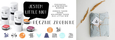 Pieczątka samotuszująca Little NIO - ręcznie zdobione