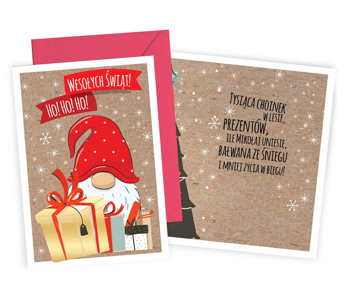 Kartka okolicznościowa Karnet świąteczny Skrzat