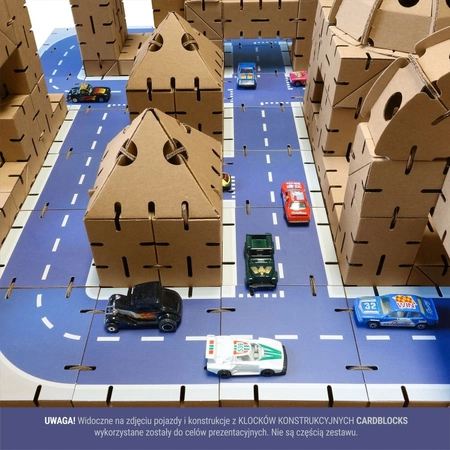 Klocki konstrukcyjne tekturowe do samodzielnego złożenia DROGA Cardblocks