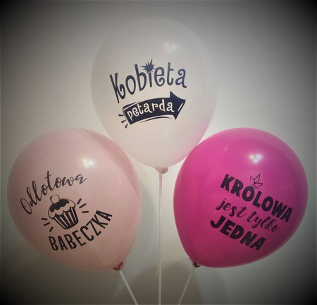 DLA KOBIETY balon gumowy z nadrukiem 1 szt.