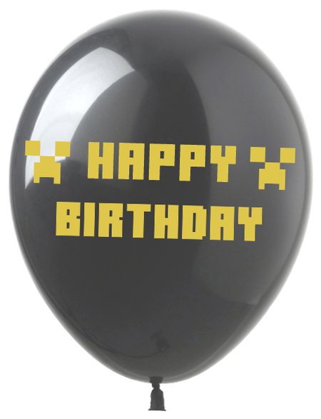 MINECRAFT balony gumowe z nadrukiem 12 szt. mix