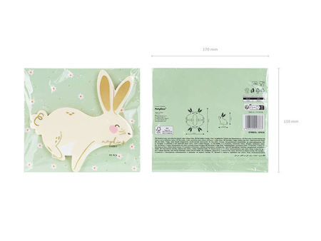 Serwetki papierowe Zajączek królik 12,5x16 cm 20 szt.