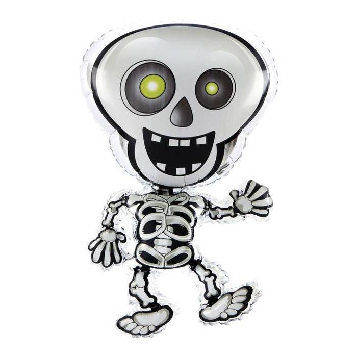 Szkielet kościotrup balon foliowy Halloween 47 x 81 cm