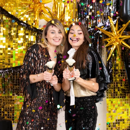 Balon foliowy Butelka Cheers strzelająca konfetti 2 szt. na sylwestra