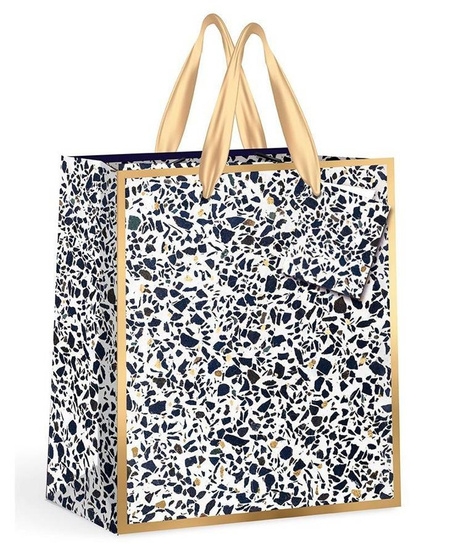 Torebka prezentowa Złota elegancka Interdruk 26,5 x 33 cm