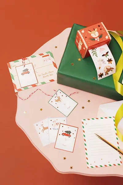 Naklejki świąteczne Merry Christmas + zawieszki MIX