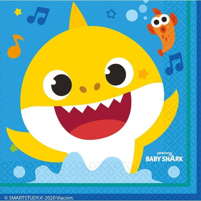 Serwetki papierowe Baby Shark rekin 33 cm 16 szt.
