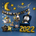Talerzyki papierowe Happy New Year Sylwester 18 cm 6 szt.