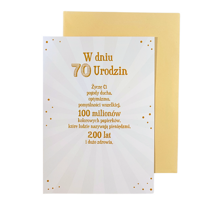 Kartka urodzinowa 70 To Wcale nie tak dużo!
