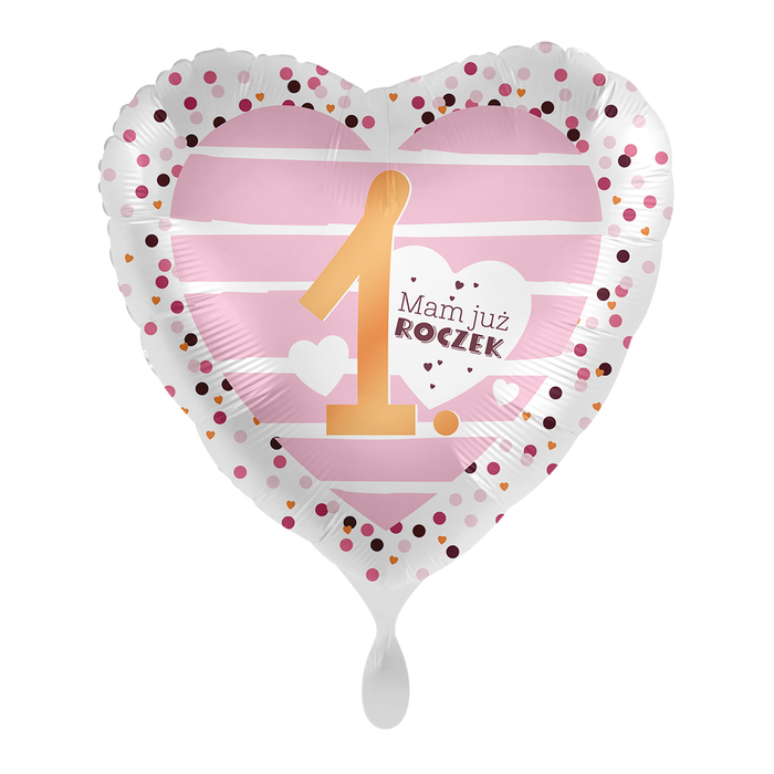 Balon foliowy serce Mam już ROCZEK 18"