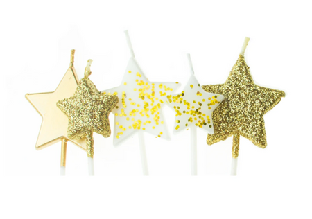 Świeczki urodzinowe na tort Gwiazdki