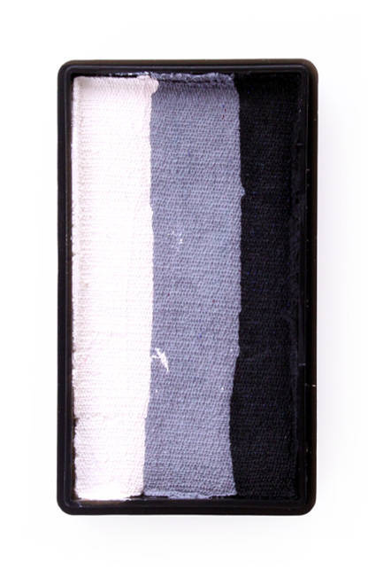 Farba do twarzy Split Cake 28g BLACK/ GREY/ WHITE PartyXplosion