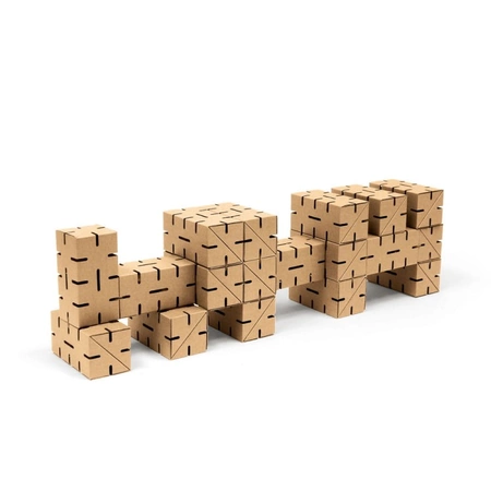 Klocki konstrukcyjne tekturowe do samodzielnego złożenia zestaw 25 sztuk Cardbloks