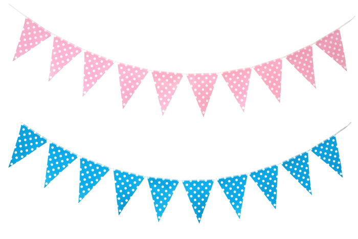 Girlanda papierowa flagi w kropki 220 cm