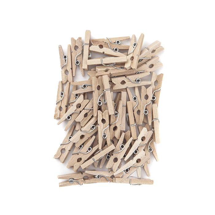Klamerki mini drewniane 40 szt 2,5 cm