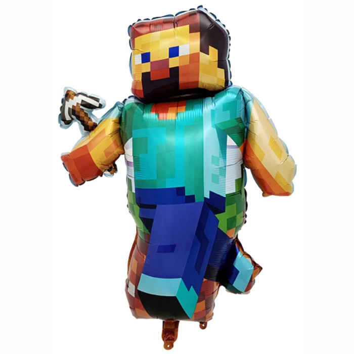 Minecraft Piksele balon foliowy Steve 85 cm