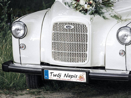 Tablica rejestracyjna GŁADKA Sto Lat Młodej Parze