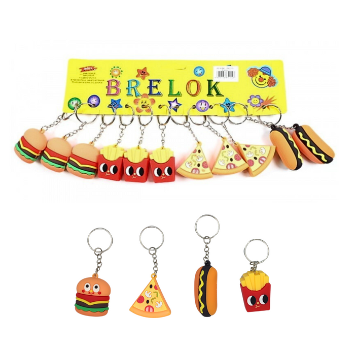 Brelok silikonowy Jedzenie mix wzorów