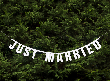 Baner "Just Married"