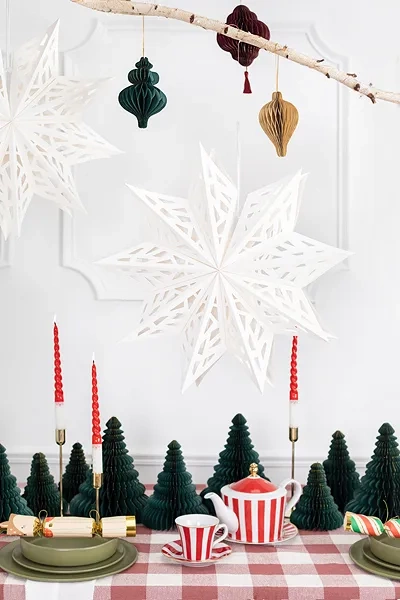 Gwiazda papierowa do zawieszenia Biała 50 cm