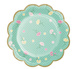 Talerzyki papierowe Tea Party Kwiatki mix 18 cm 8 szt.