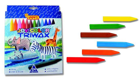 Kredki świecowe 24 kolory woskowe Trivax JOVI